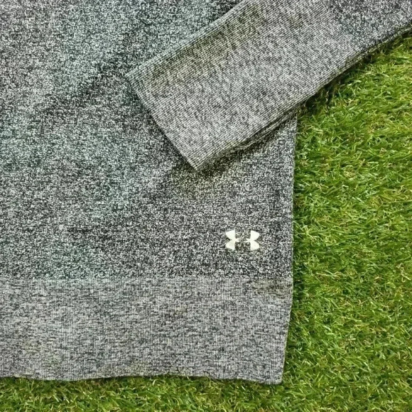 Under Armour Sweatshirt Women Size XS Threadborne HeatGear Hoodie Gray 4498 - Picture 3 of 7